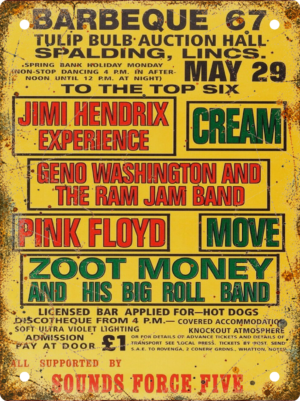 Barbeque '67 Spalding 1967 Festival Tribute Tin Sign